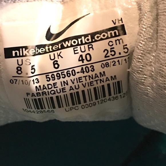 Nike Womens Dual Fusion Lite Running Shoes Turquoise 599560-403 Lace Up Mesh 8.5 - Picture 7 of 8